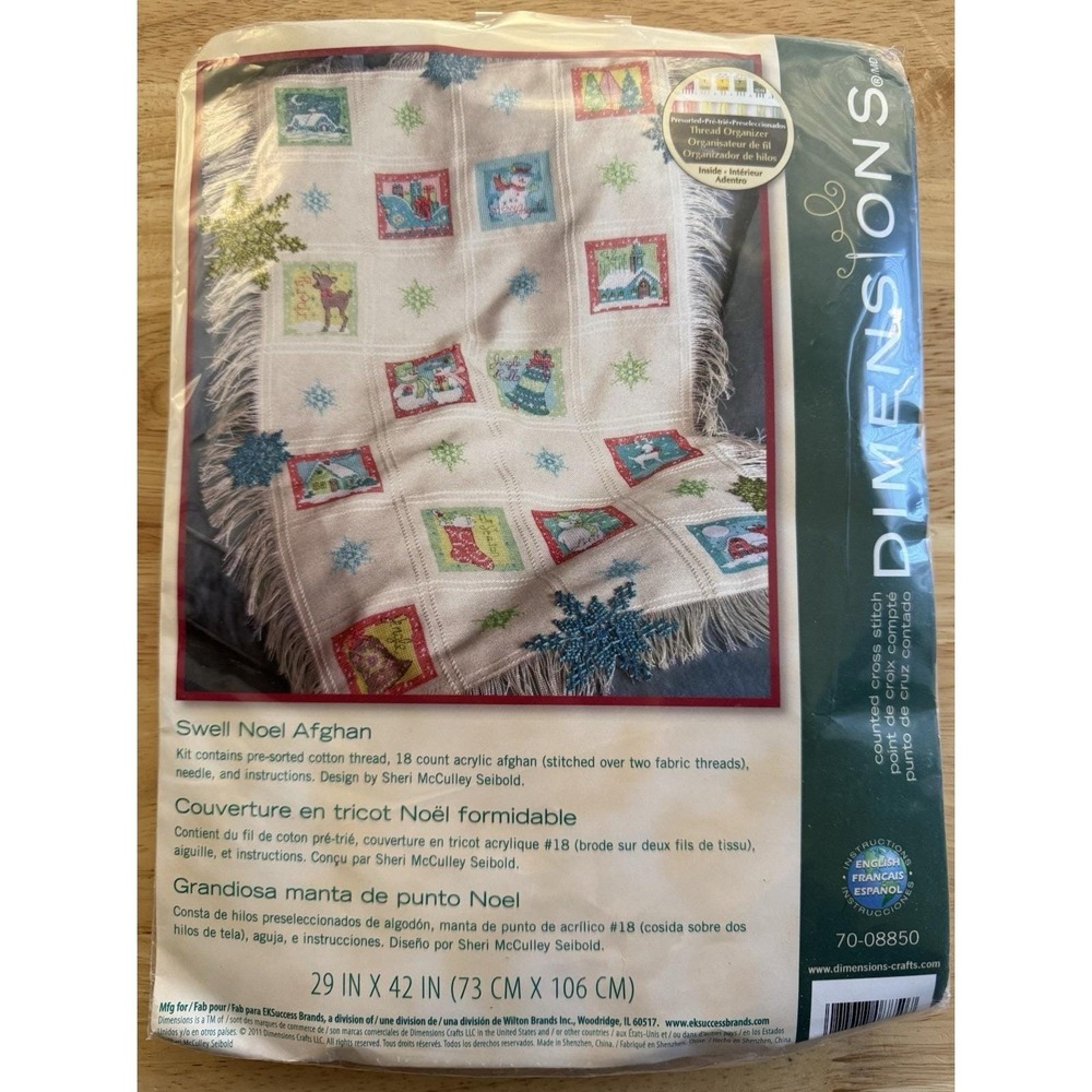 Dimensions Swell Noel‎ Afghan Kit New In Damaged Packaging Read Description